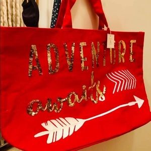 Adventure Awaits Tote + Cosmetic Bag Combo